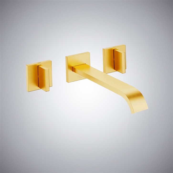 Fontana Latori Gold Double Handle Basin Faucet