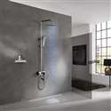 Renaldo Chrome Temperature Control Color Changing Led Shower Set