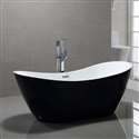 Fontana Acrylic Easy Using and Relaxing Indoor Bathtub In a Black Finish