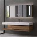 Fontana Wall Mounted Cabinet Modern Bathroom Sinks And LED Smart Mirror Cabinet