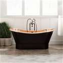 Fontana Freestanding Soaking Copper Bathtub Combo Bathtub With Decorative Finishing Design