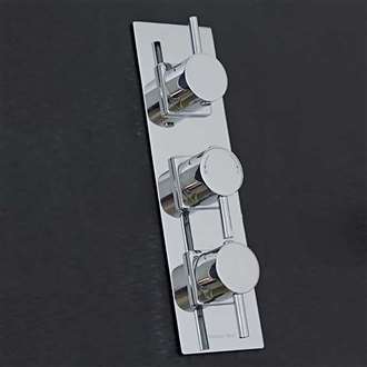 Fontana Edinburgh Chrome Triple Concealed With Built-in Diverter Thermostatic Shower Mixer