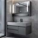 Fontana Wall Mounted Modern Luxury Bathroom Vanity Set With LED Mirror Cabinet