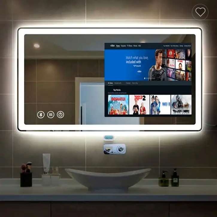 Fontana Wholesale Hotel Home Touch Screen Mirror With TV Android 11 LED Gym Magic 1P65 Waterproof