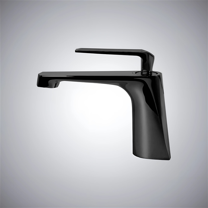 Fontana Sanitary Ware Bathroom Basin Faucet with Hot and Cold Sink Mixer in Matte Black