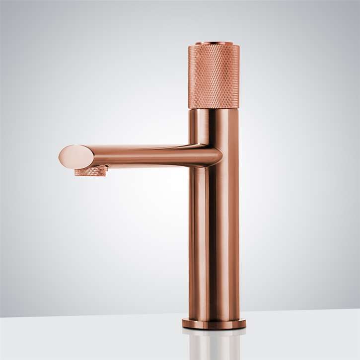 Fontana Driffold in Rose Gold Finish Deck Mounted 8 Inches Short Vanity Faucet