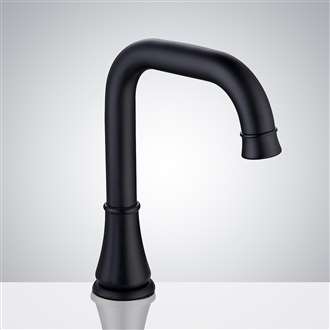 Commercial Bathroom Matte Black Automatic Touchless Sensor Faucet