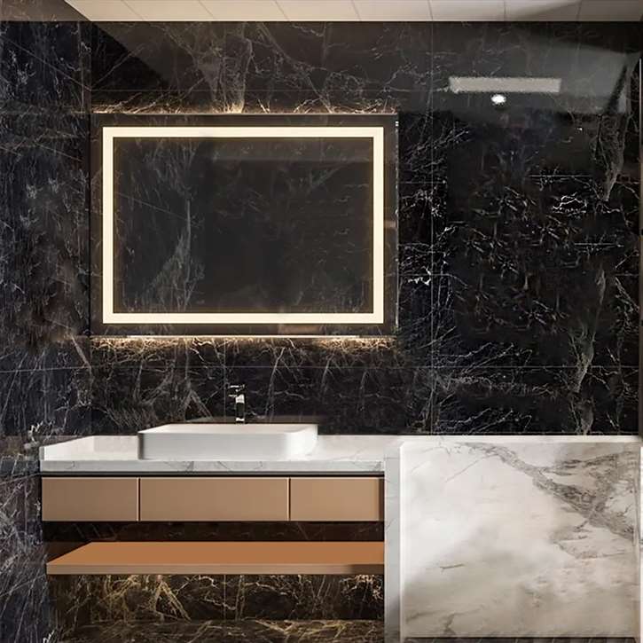 Fontana Santopova Mirror Cabinet For Bathroom Modern Set Vanity With Ceramic Top PVC