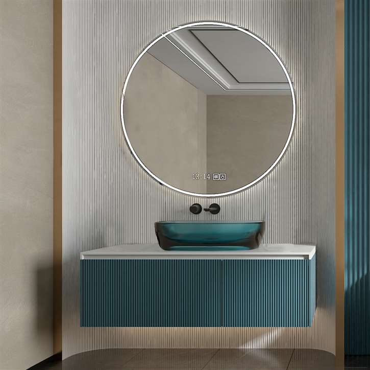 Fontana Hotel Luxury Cabinet Vanity Modern Set Floating Wood Bathroom Sink