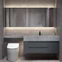 Fontana Luxury Bathroom Unit Wood Vanity Sink With Mirror Cabinet