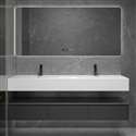 Fontana Slate Pure White + Light Luxury Gray Main Cabinet With LED Mirror
