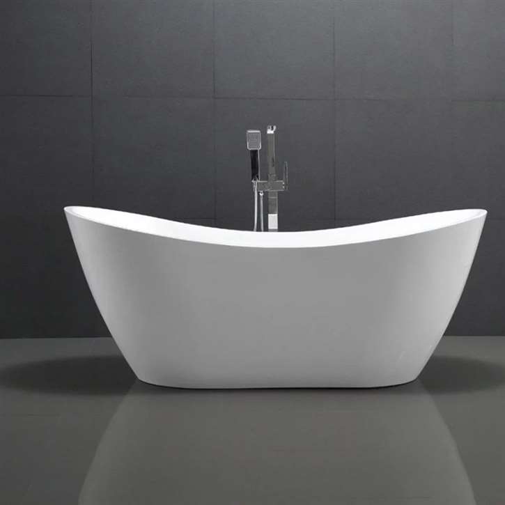 Fontana Free Standing Acrylic Bathtub White Color Bathroom Bathtub with Shower Set