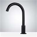 Fontana Commercial Goose Neck Touchless Automatic Sensor Faucets in Matte Black