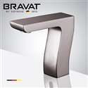Bravat Flat Top Commercial Automatic Brushed Nickel Hands Free Sensor Faucets