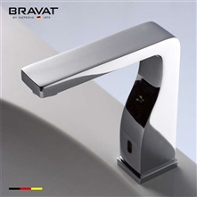 Bravat Solid Chrome Commercial Hands-Free Motion Sensor Faucets