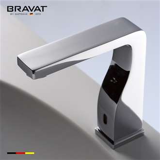 Bravat Solid Chrome Commercial Hands-Free Motion Sensor Faucets