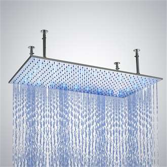 Ceiling Mount Stainless Steel LED Rain Shower Head