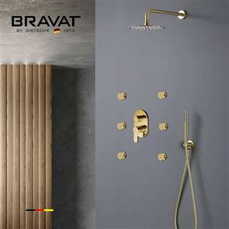 Bravat Shower with Adjustable Body Jets and Mixer