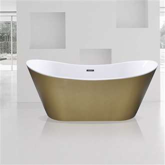 Lima Gold Freestanding Indoor Acrylic Bathtub