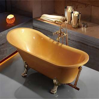 Rio Luxury Gold Acrylic Indoor Soaking Bathtub
