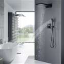 Milan Dark Oil Rubbed Bronze Rainfall Waterfall Thermostatic Control Shower Set