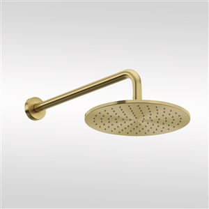 Brushed Gold Wall Mount Rainfall Shower Head