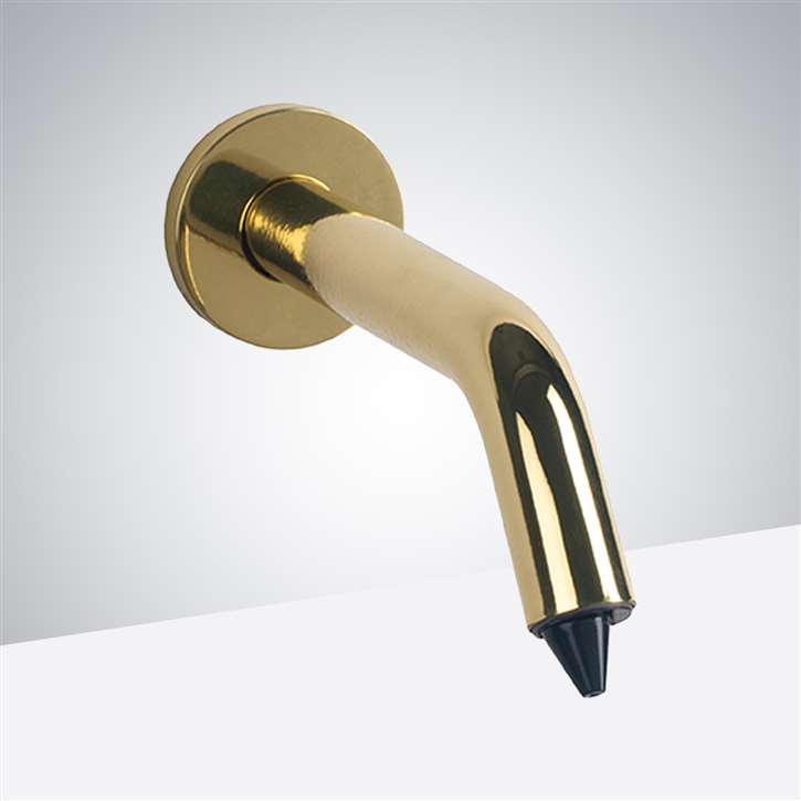 Milan Touchless Wall Mounted Soap Dispenser Polished Brass Finish