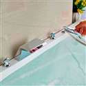 Fontana Chrome Polished Waterfall Spout Bathroom Tub Faucet with Sprayer Mixer