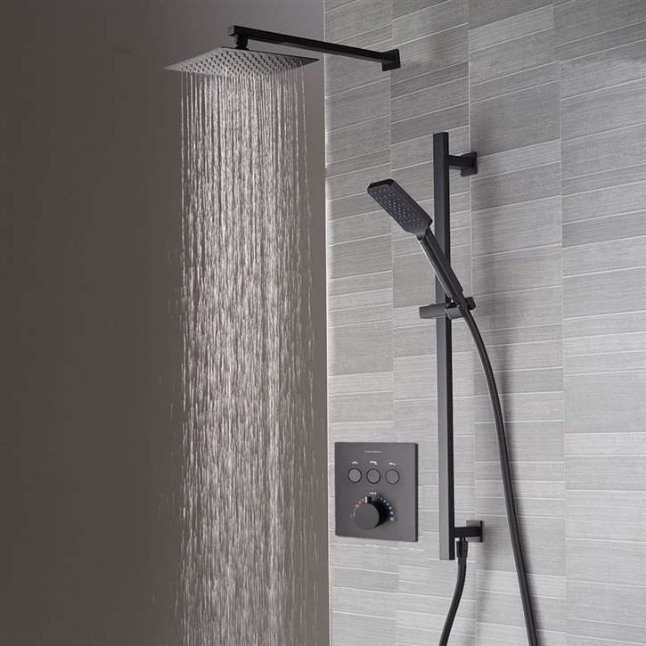 Fontana Smart Thermostatic Shower Set, with Touch Button Thermostatic Mixer