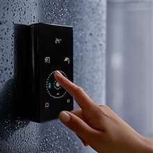 Fontana Peru 2-Way Black LED Digital Display Smart Thermostat Shower Mixer with Accessories