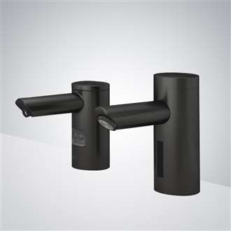 Fontana Matte Black Dual Commercial Sensor Faucet u0026 Automatic Soap  Dispenser at FontanaShowers.com