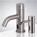 Fontana Rio Brushed Nickel High Quality Commercial Automatic Sensor Faucet and Soap Dispenser