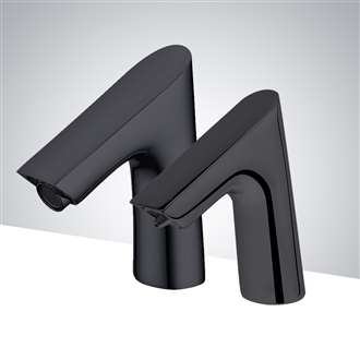 Fontana Commercial Matte Black Touchless Automatic Sensor Faucet with Automatic Sensor Soap Dispenser