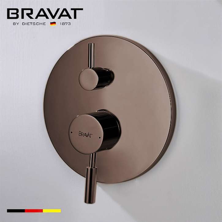 Bravat Light Oil Rubbed Bronze Shower Valve Mixer 2-Way Concealed Wall Mounted