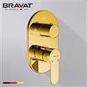 Bravat Shower Valve Mixer 2-Way Concealed Wall Mounted In Gold