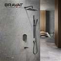 Bravat Oil Rubbed Bronze Wall Mounted Shower Set With Valve Mixer 3-Way Concealed