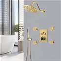 Fontana Nimes Brushed Gold  Shower Set