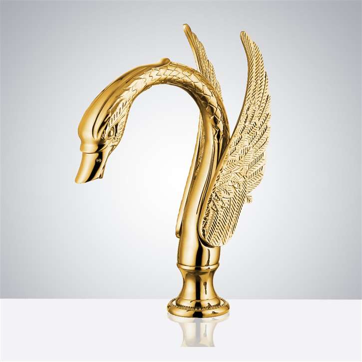photo of Fontana Swan Commercial Gold Automatic Sensor Hands Free Faucet