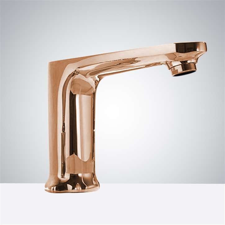 Fontana Commercial Rose Gold Automatic Sensor Hands Free Faucet