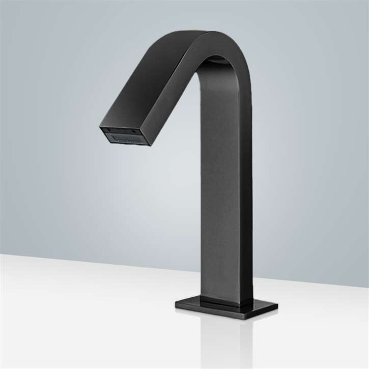 Fontana Commercial Matte Black Touch less Automatic Sensor Hands Free Faucet