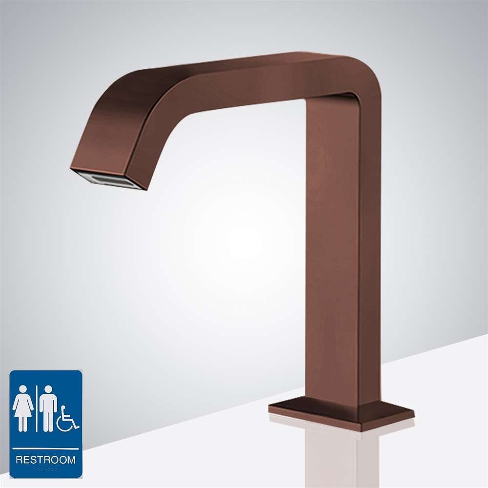 Fontana Commercial Light Oil Rubbed Bronze Touch less Automatic Sensor  Hands Free Faucet at FontanaShowers.com