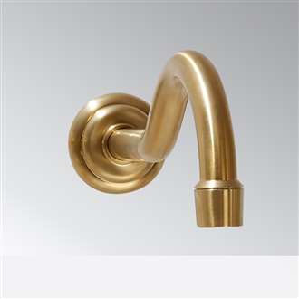 photo of Fontana Antique Commercial Automatic Wall Mount Brushed Gold Sensor Faucet