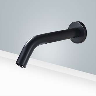 Brio Wall Mount Commercial Sensor Faucet Matte Black Finish