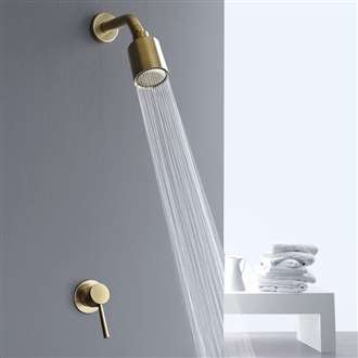 Fontana Verona Brushed Gold Bathroom Rainfall Shower Head Set