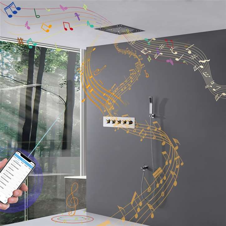 Luxury LED Shower System, Bluetooth Control