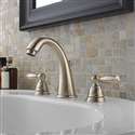 Quesnel Dual Handle Brushed Nickel Bathroom Sink Faucet