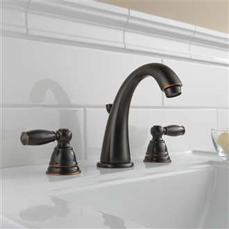 Quesnel Dual Handle Oil Rubbed Bronze Bathroom Sink Faucet