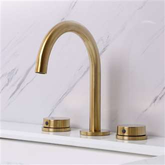 Fontana BollnÃ¤s Gooseneck Brushed Gold Deck Mounted Faucet