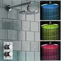 Fontana Milan Round Thermostatic Mixer Shower Set with Optional LED Lighting