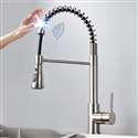 Fontana SÃƒÂ¨te Brushed Nickel Finish Stainless Steel Sensor Kitchen Faucet